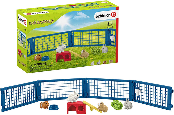 Schleich 42500 Gabbia per conigli e porcellini d&#39;India Farm World