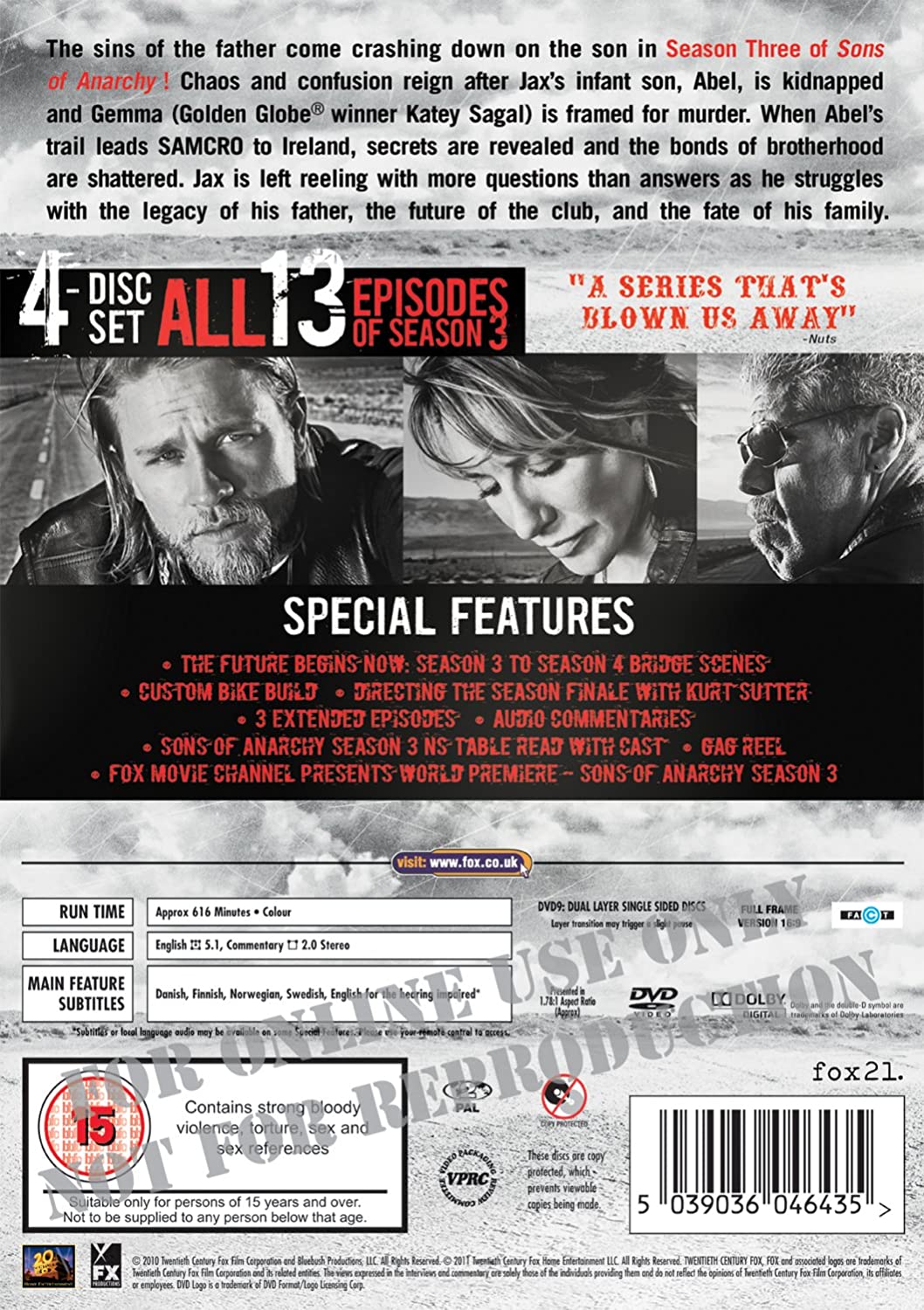 Sons of Anarchy - Stagione 3 [DVD]