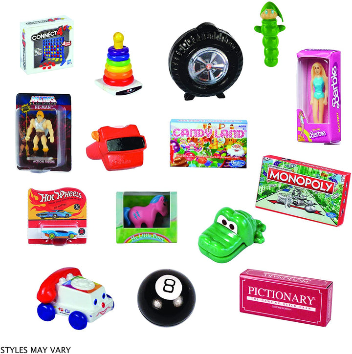 Micro Toybox Collectibles Confezione da 15 - Gli stili variano Mini giocattoli da collezionare, scambiare, visualizzare con il design del pacchetto a sorpresa 5 giocattoli all&#39;interno 5101-15