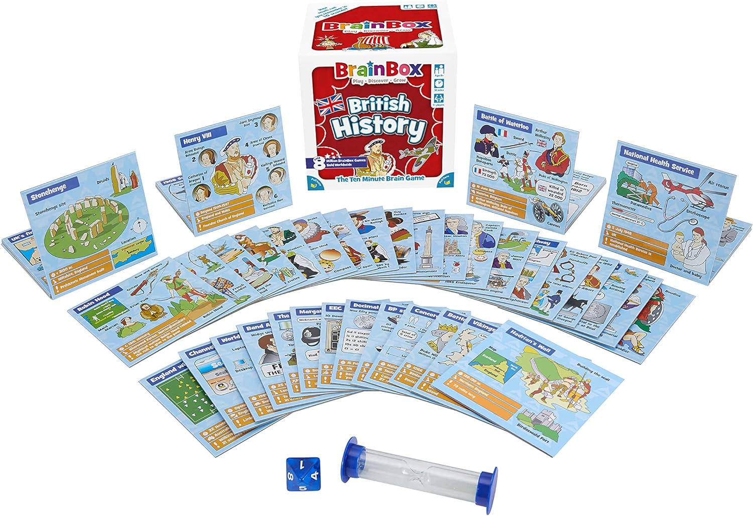 Brainbox British History Card Game - 54 Cards, 432 Questions, Ages 8+ 4