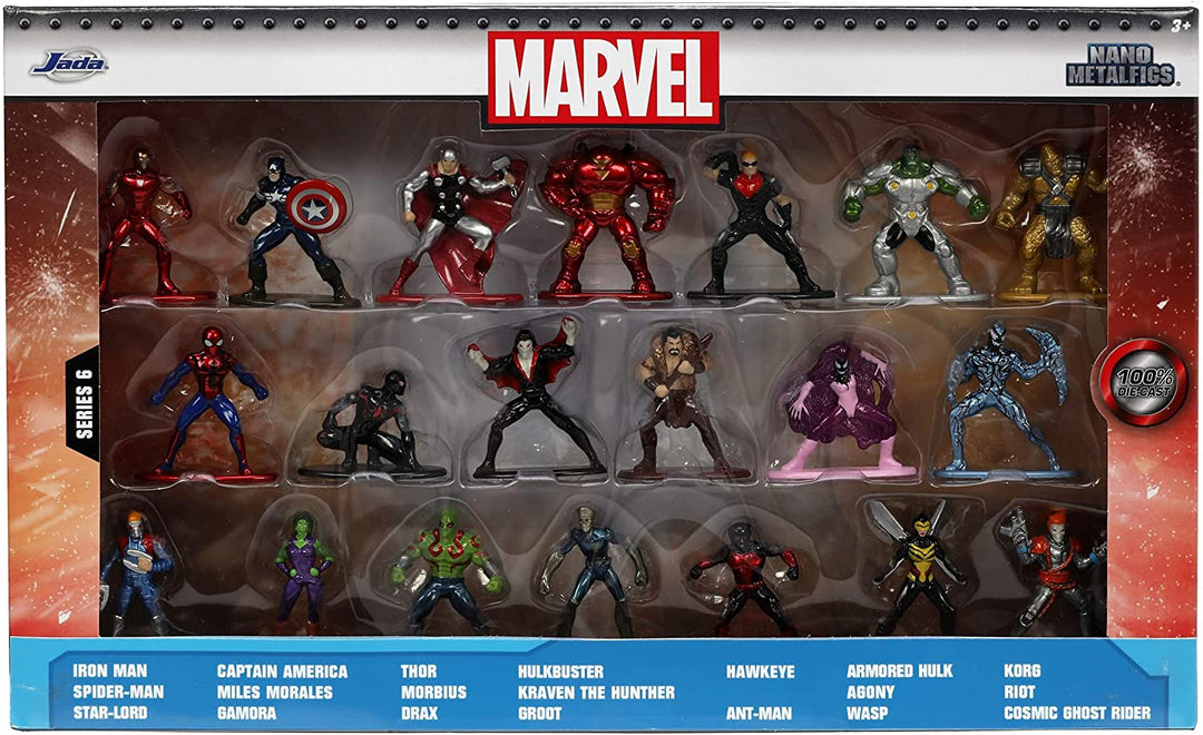 Jada 253225018 Marvel 20 DIE-CAST Figure Pack Wave 6, Multi