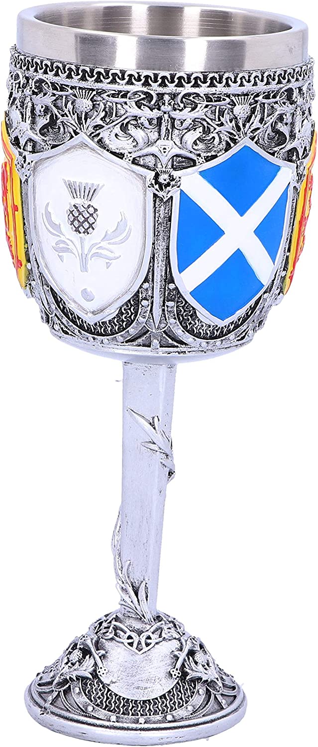 Nemesis Now Goblet of The Brave Scottish Shield Chalice - Resin with Stainless Steel Insert 5