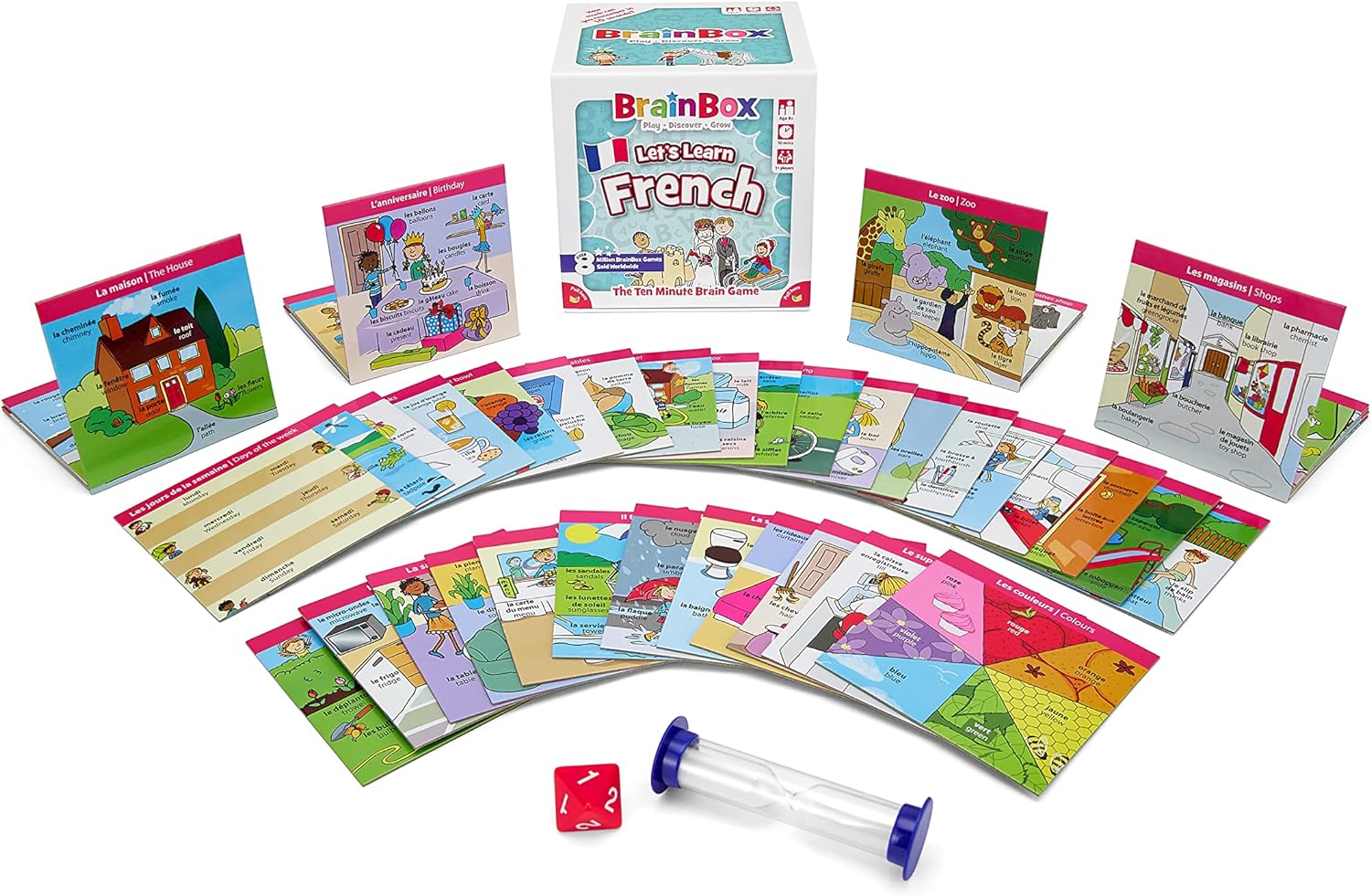 BrainBox Let's Learn French (2022) Card Game 4