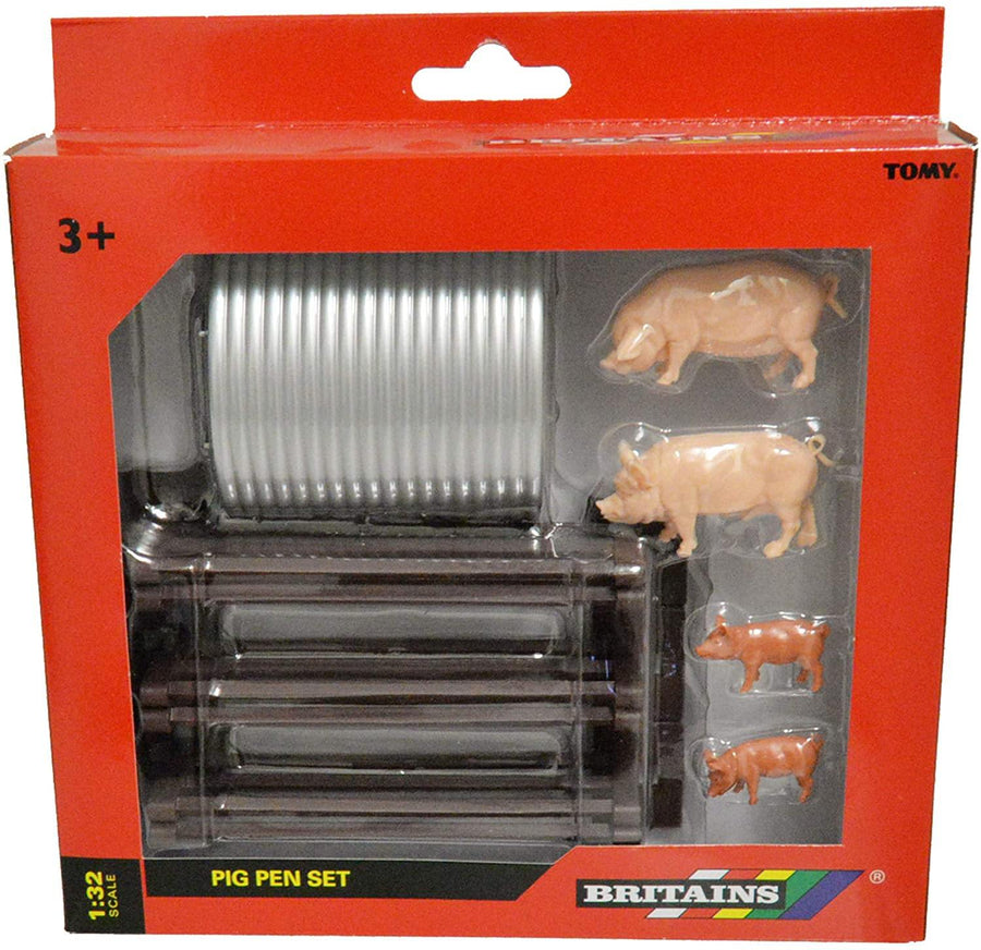 Britains 1:32 Pig Pen Farm Playset Collectable Farmyard Animal Toys for Children - Yachew