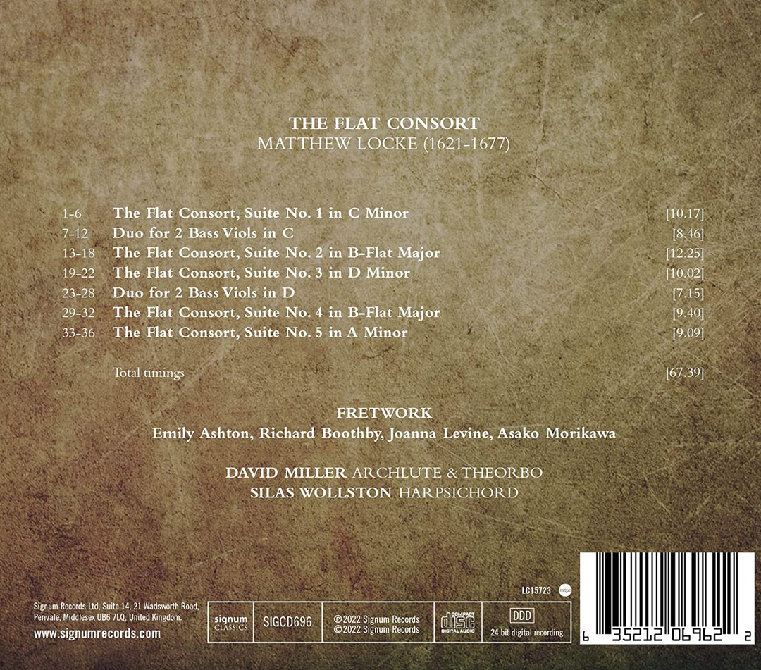 Fretwork - Matthew Locke: The Flat Consort [Audio CD]