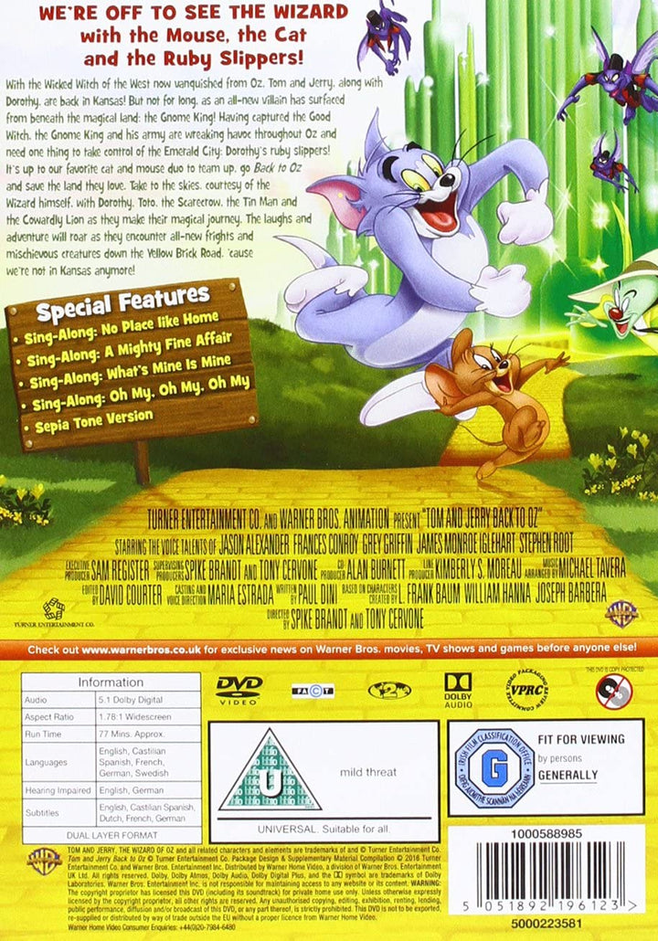 Tom e Jerry: Ritorno a Oz [DVD]