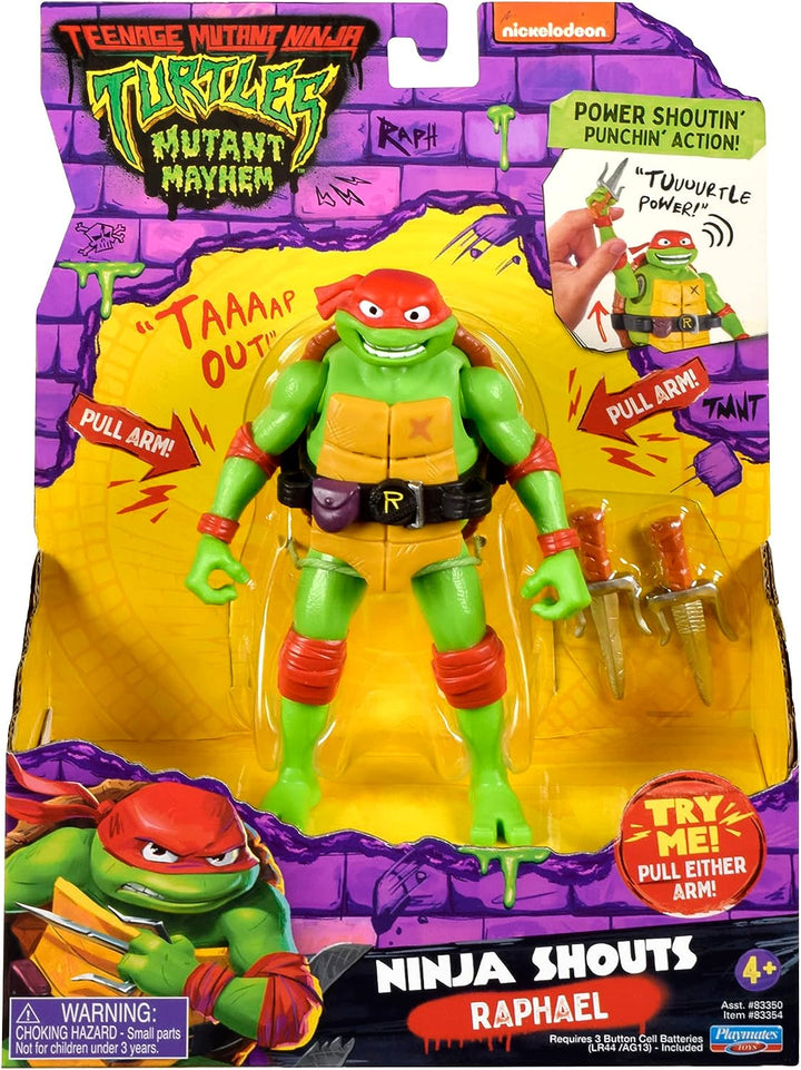 Teenage Mutant Ninja Turtles Mutant Mayhem Raphael Action Figure - Interactive Ninja Shouts Feature (83354CO)