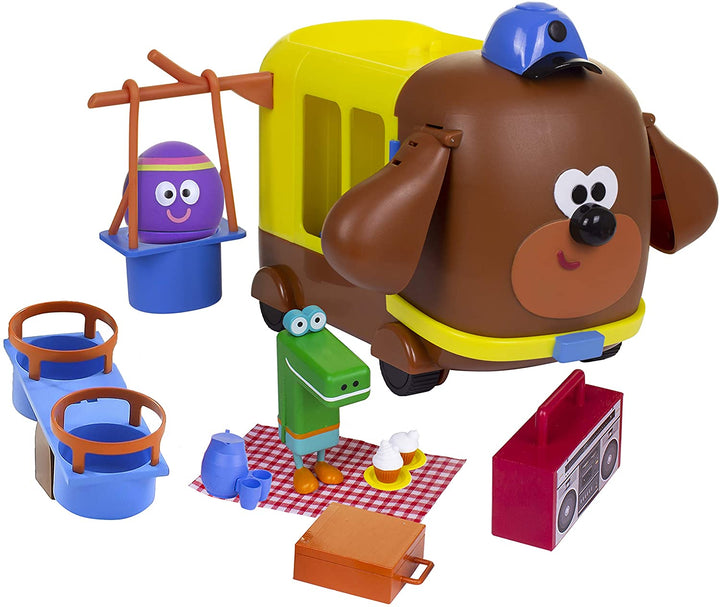 Hey Duggee Adventure Bus en Playset Funny Rollenspel Actie Twee speelfiguren