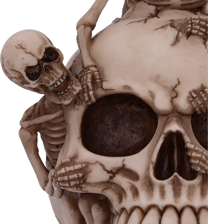 Nemesis Now Breaking Free Skeleton Emerging from Skull Ornament 17.7cm, Natural