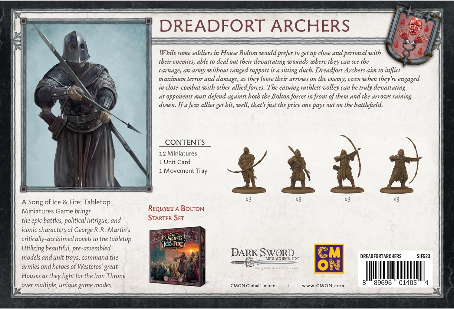 CMON A Song of Ice and Fire: Tabletop Miniatures Game Dreadfort Archers Unit Box