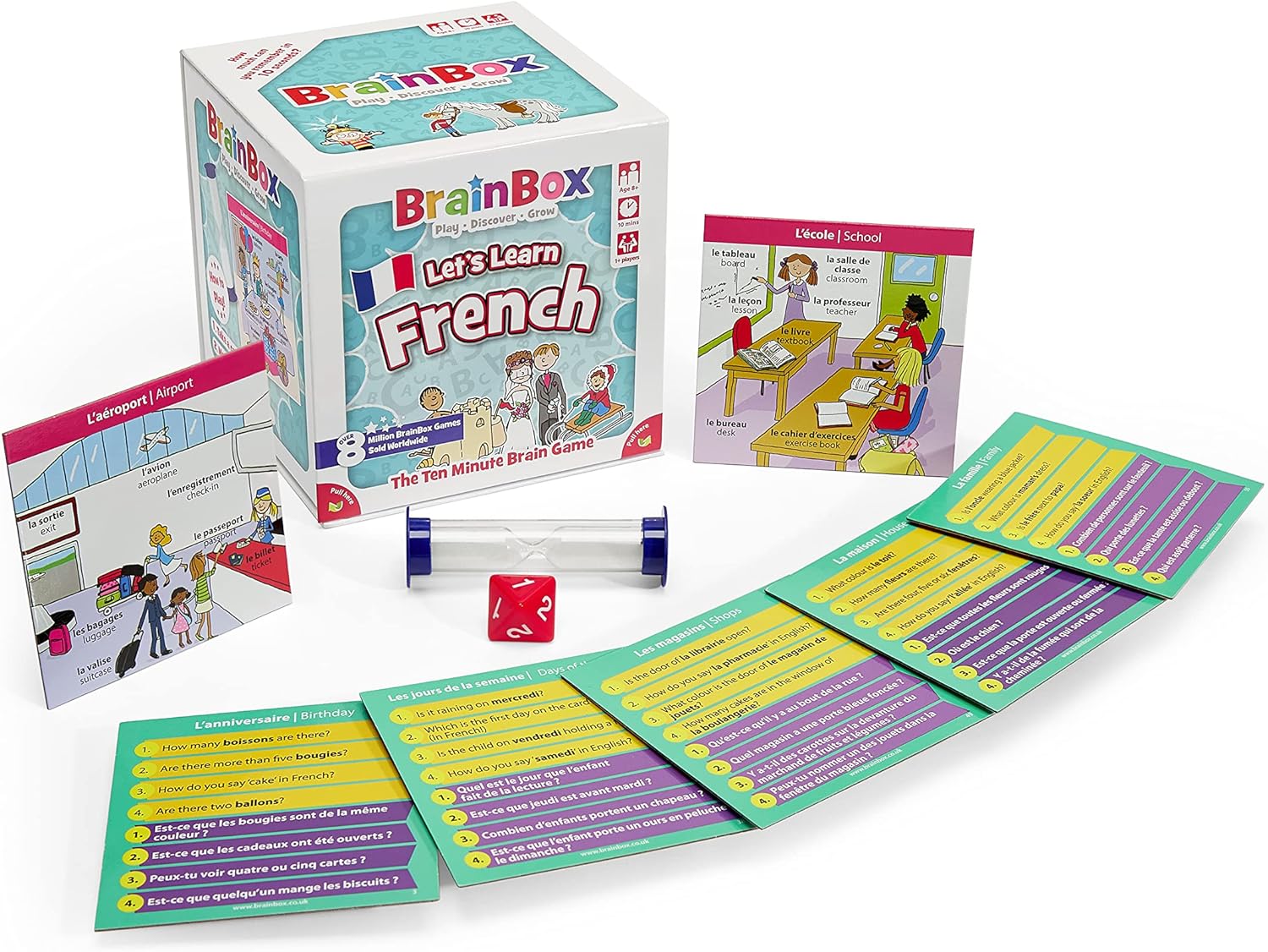 BrainBox Let's Learn French (2022) Card Game 7