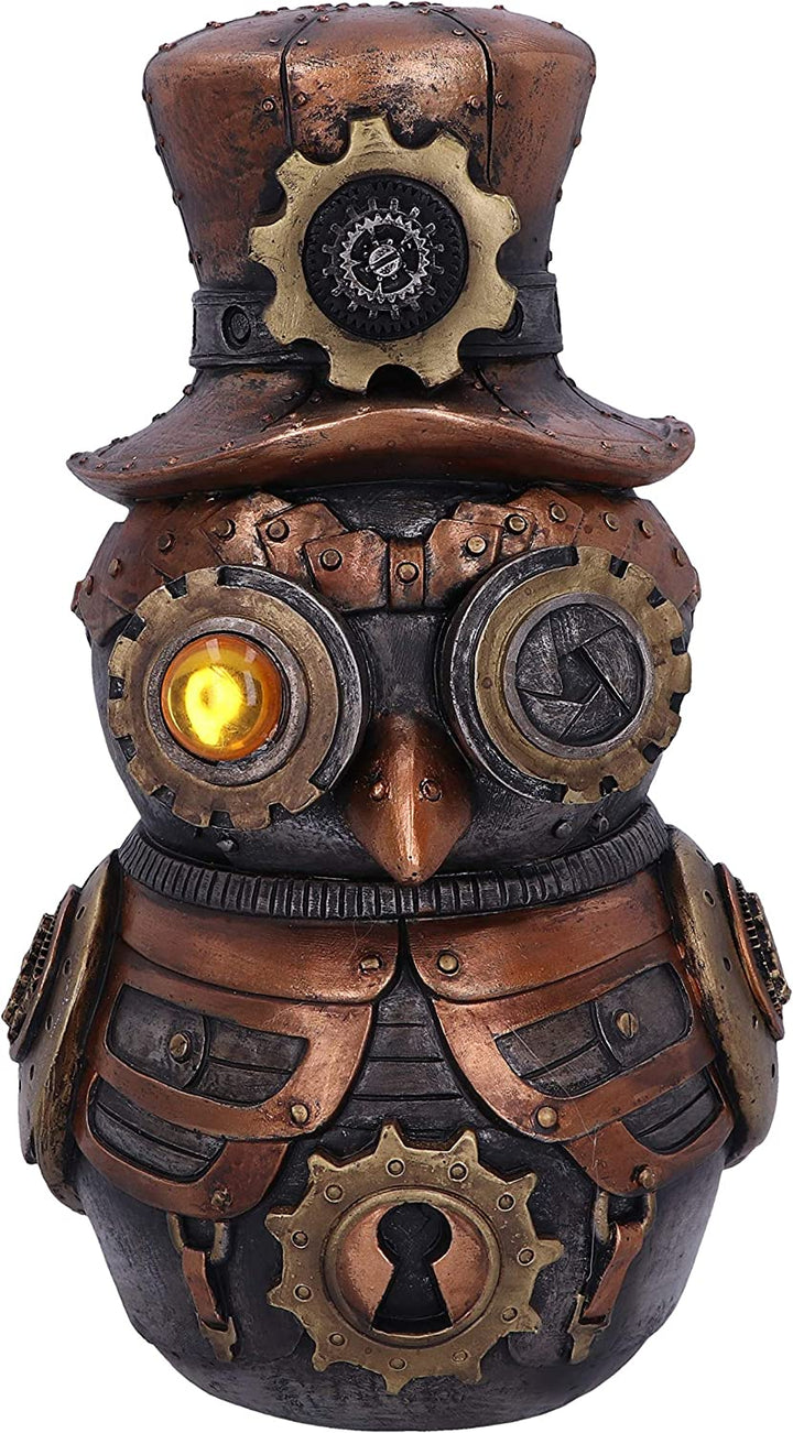 Nemesis Now Hootle Steampunk Owl Figurine with Top Hat (D5413T1)