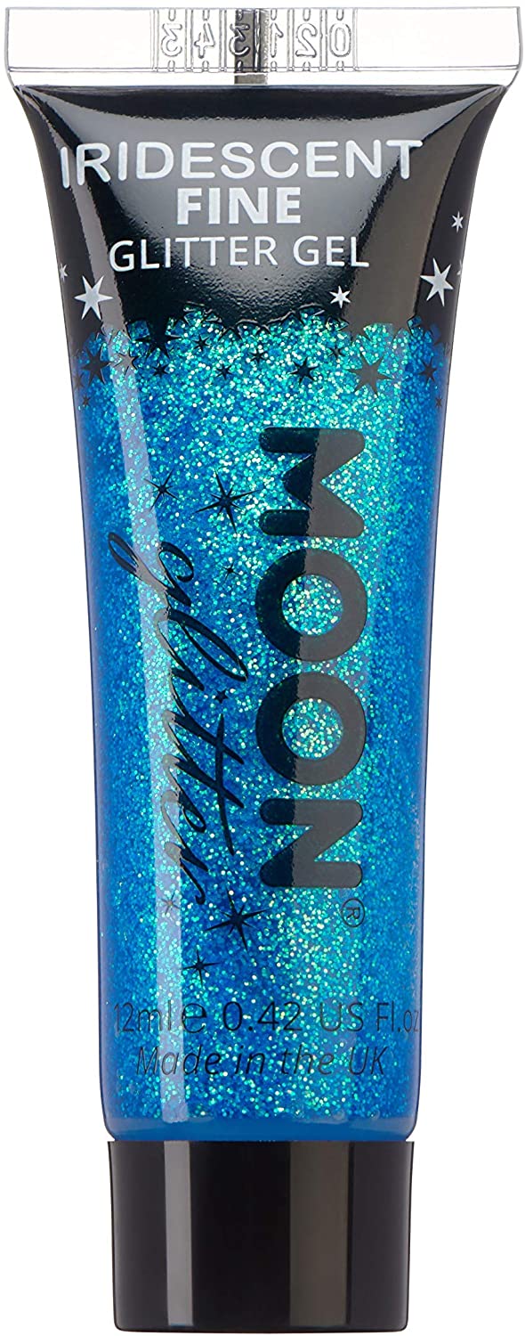 Iriserende Fine Face &amp; Body Glitter Gel van Moon Glitter-Blue
