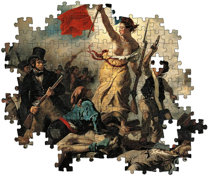 Clementoni - 39549 - Museum Collection Puzzle Louvre - Delacroix, Liberty Leading the People - 1000 pieces