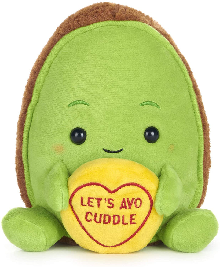 Posh Paws 37333 Swizzels Love Hearts 18cm Avocado Let&#39;s Avo Cuddle Message Peluche, Verde