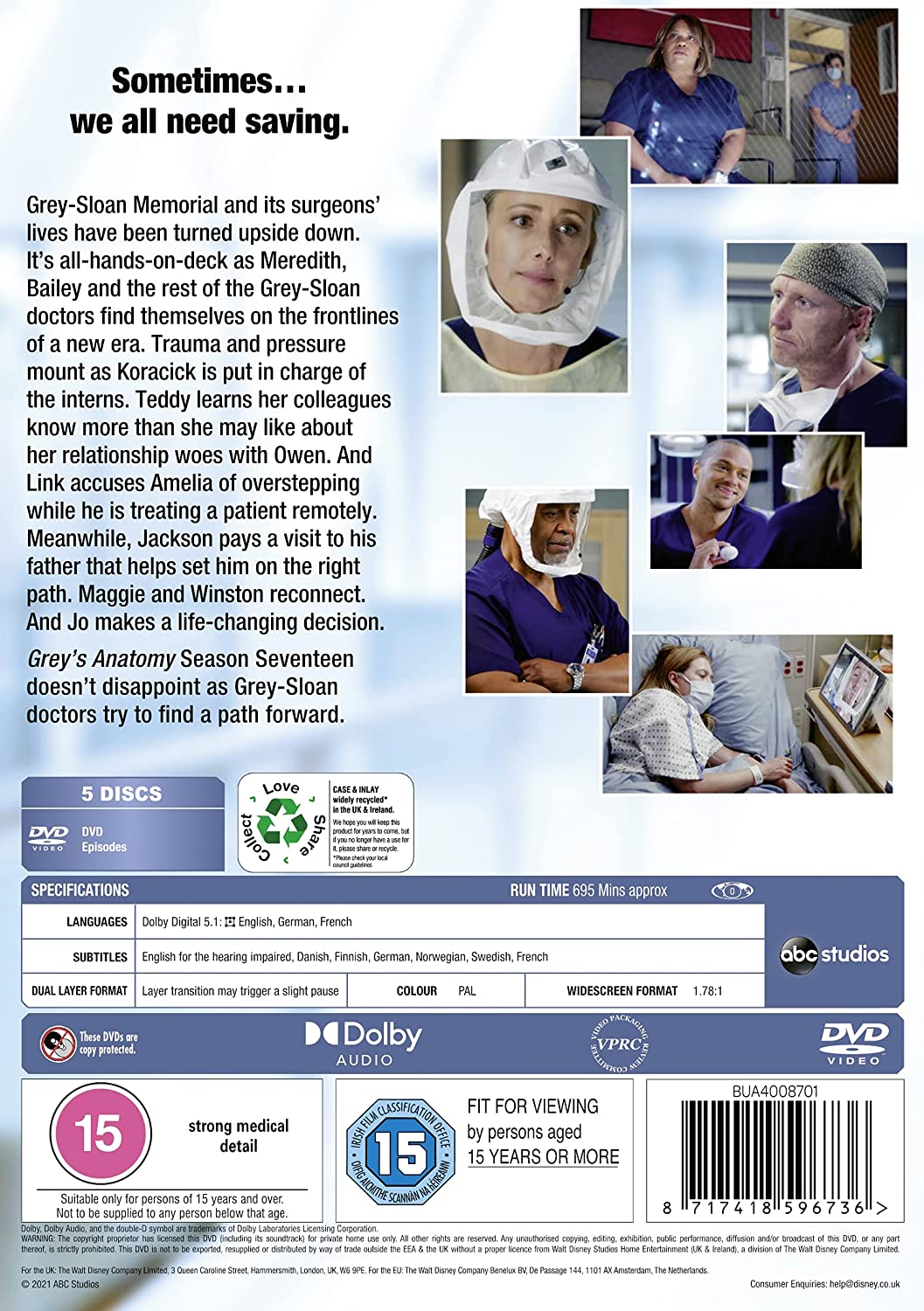 Grey's Anatomy Staffel 17 – Drama [DVD] 3