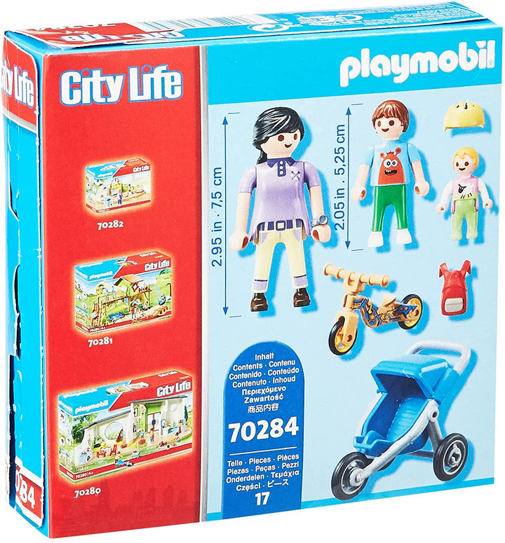Playmobil Figuras 70284 Mamá con Niños de 4 Años