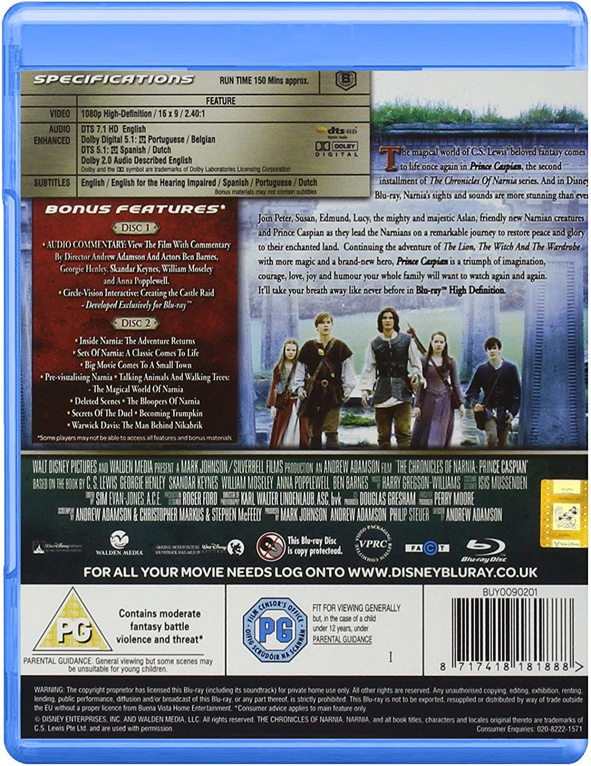 The Chronicles of Narnia: Prince Caspian (2008) - Blu-ray