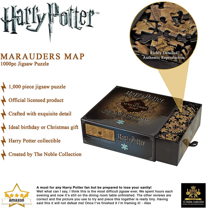 The Noble Collection Marauders Map 1,000pc Jigsaw Puzzle Oversized
