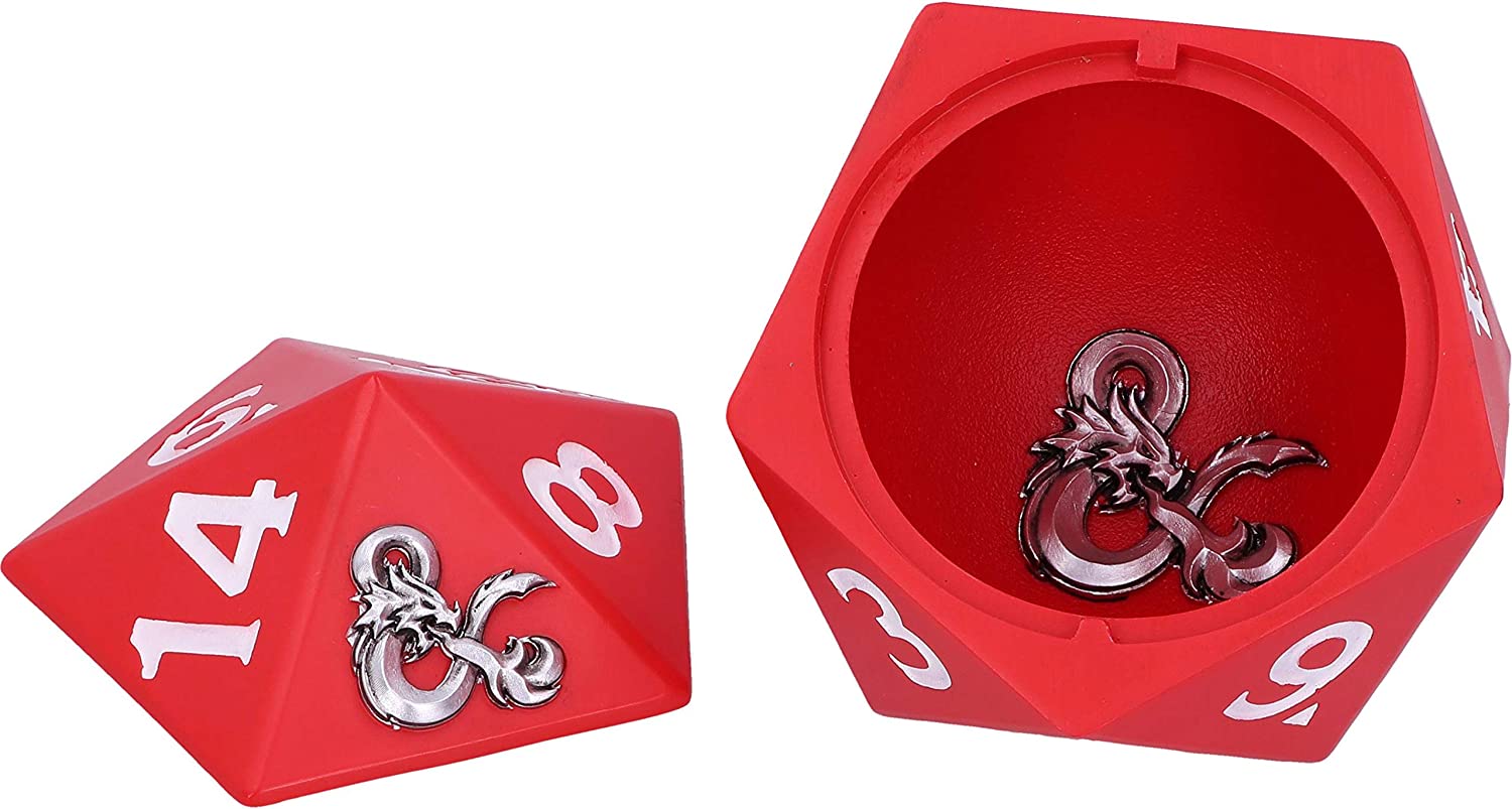 Nemesis Now Dungeons & Dragons D20 Dice Storage Box Red Resin 5
