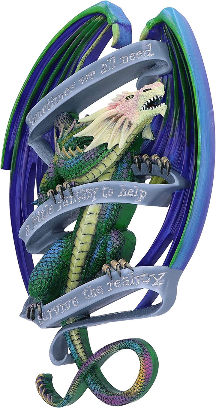 Nemesis Now Anne Stokes Sometimes Rainbow Dragon Scroll Wall Plaque, 33cm
