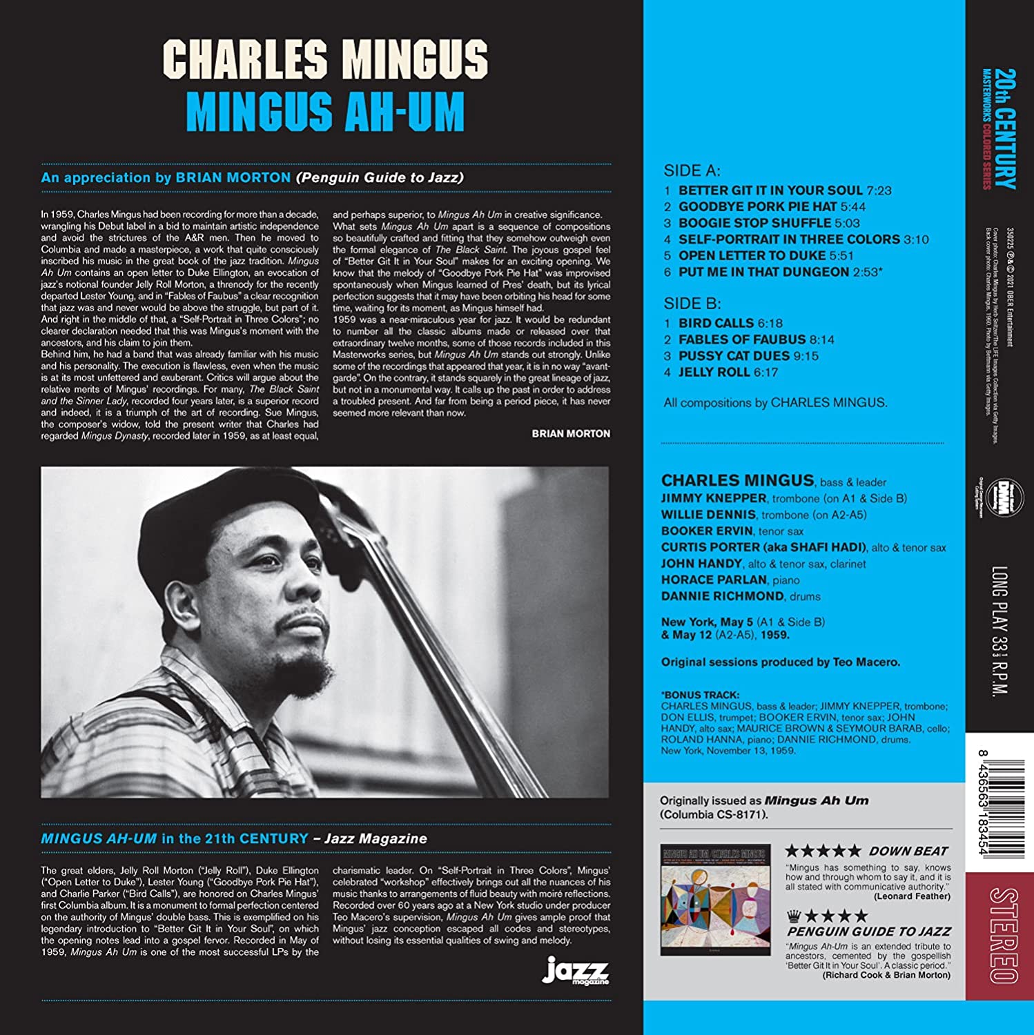 Charles Mingus - Mingus Ah Um [Vinyl] Limited Edition 180g Pink Virgin Vinyl