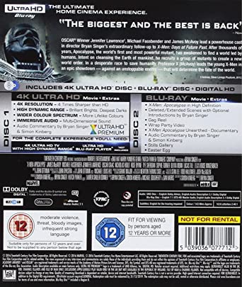 x-men: apocalisse 4k [Blu-ray]