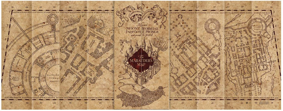 The Noble Collection Marauders Map 1,000pc Jigsaw Puzzle Oversized