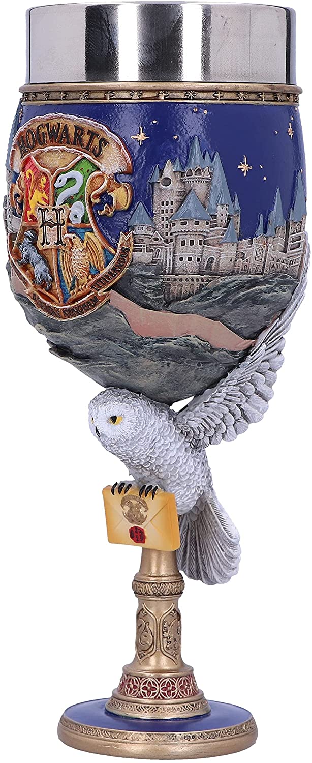 Nemesis Now Harry Potter Hogwarts School of Witchcraft and Wizardry Collectible Goblet, Blue, 19.5cm