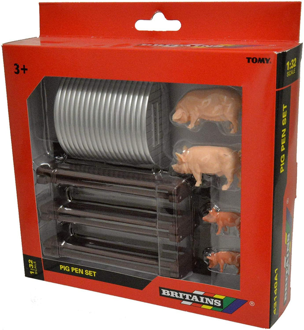 Britains 1:32 Pig Pen Farm Playset Collectable Farmyard Animal Toys for Children - Yachew