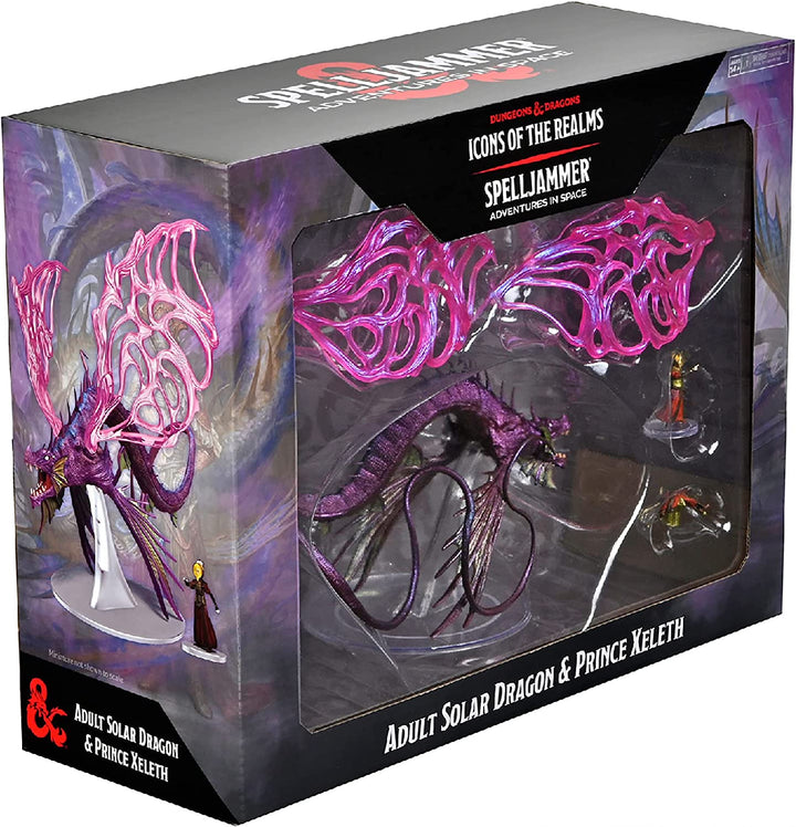 D&D Icons of the Realms: Spelljammer – Adult Solar Dragon & Prince Xeleth - Gargantuan Collectible Figure (Ages 14+)