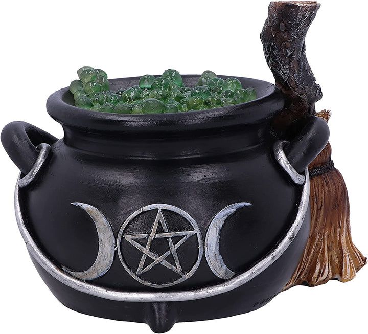 Nemesis Now Bubbling Cauldron 14.5cm, Black