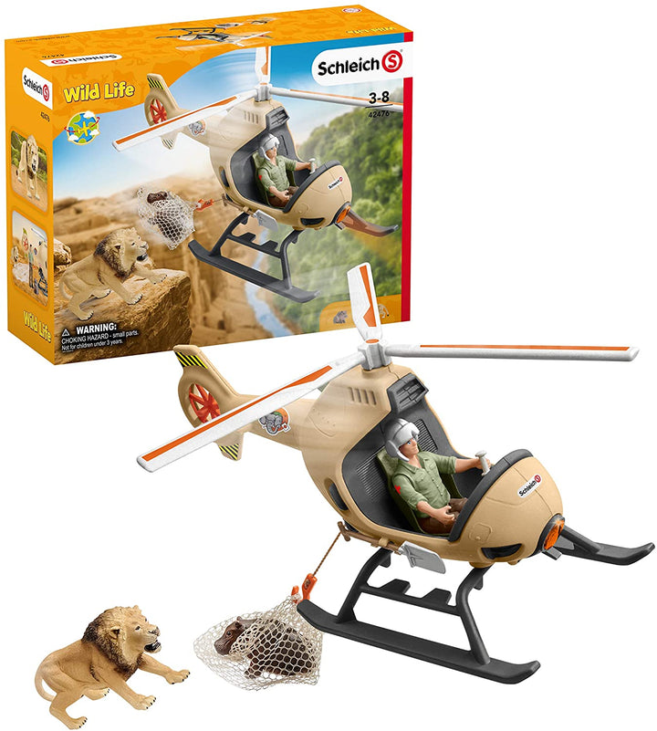 Schleich 42476 Elicottero da salvataggio per animali Wild Life