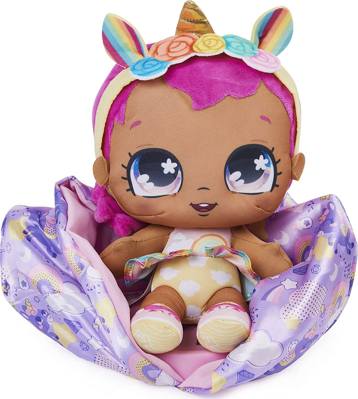 Coperta magica per neonati, bambola di peluche a sorpresa con oltre 80 suoni e reazioni, coperta viola (lo stile può variare), giocattoli per bambini per bambine dai 4 anni in su