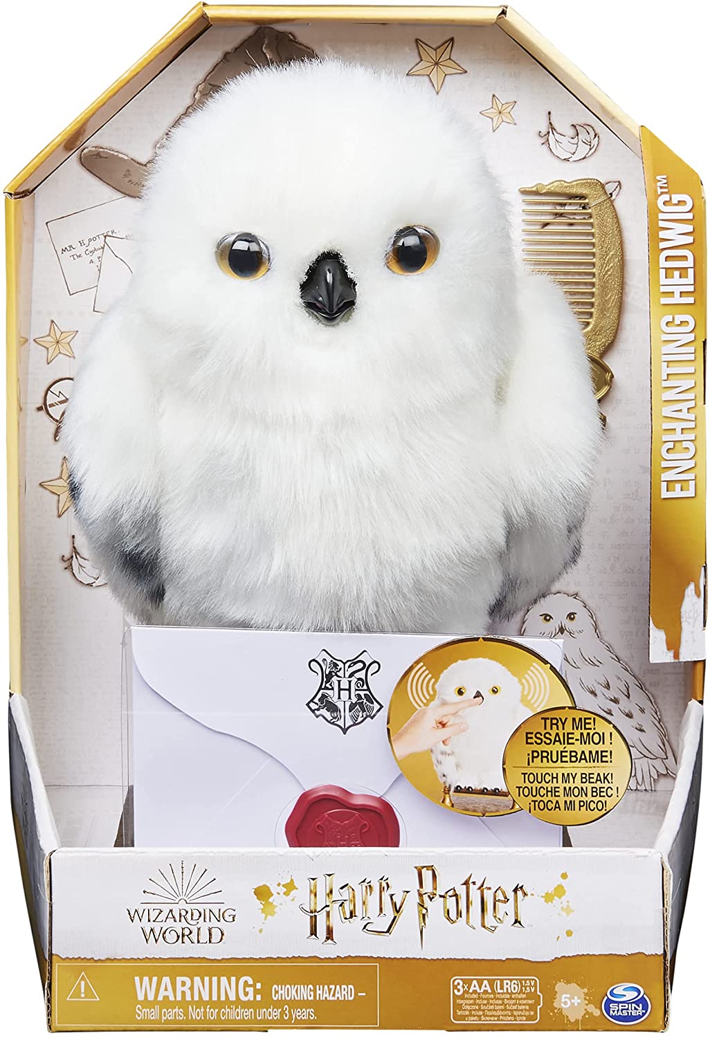 Enchanting Hedwig Interactive Harry Potter Owl - 9-inch Plush with Sounds & Movements