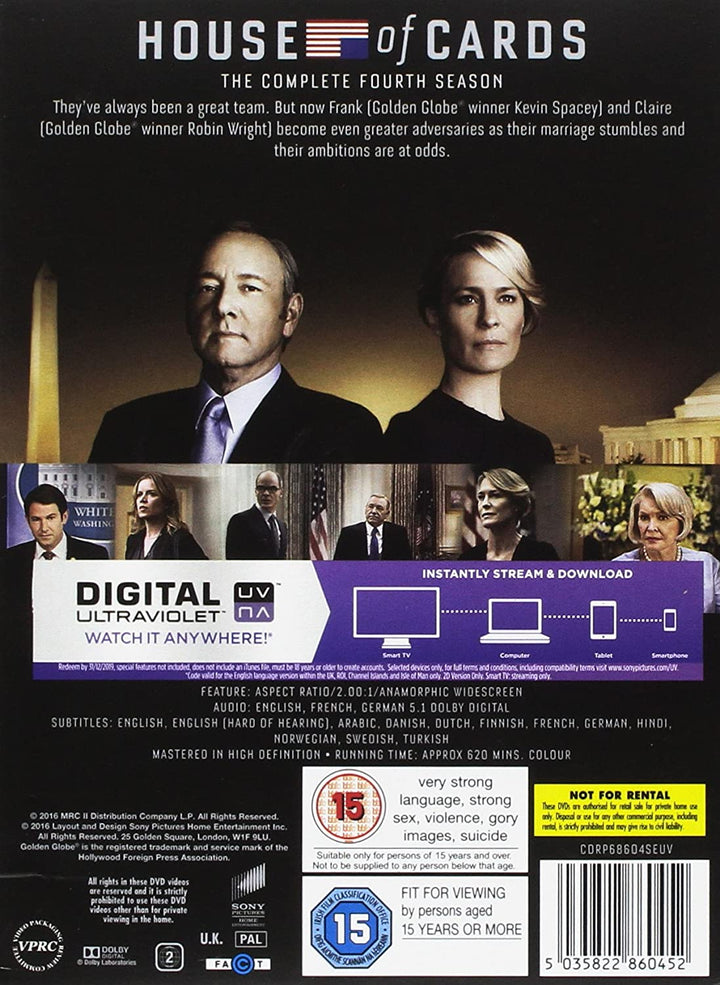 House of Cards - Stagione 4 [DVD] [2016]