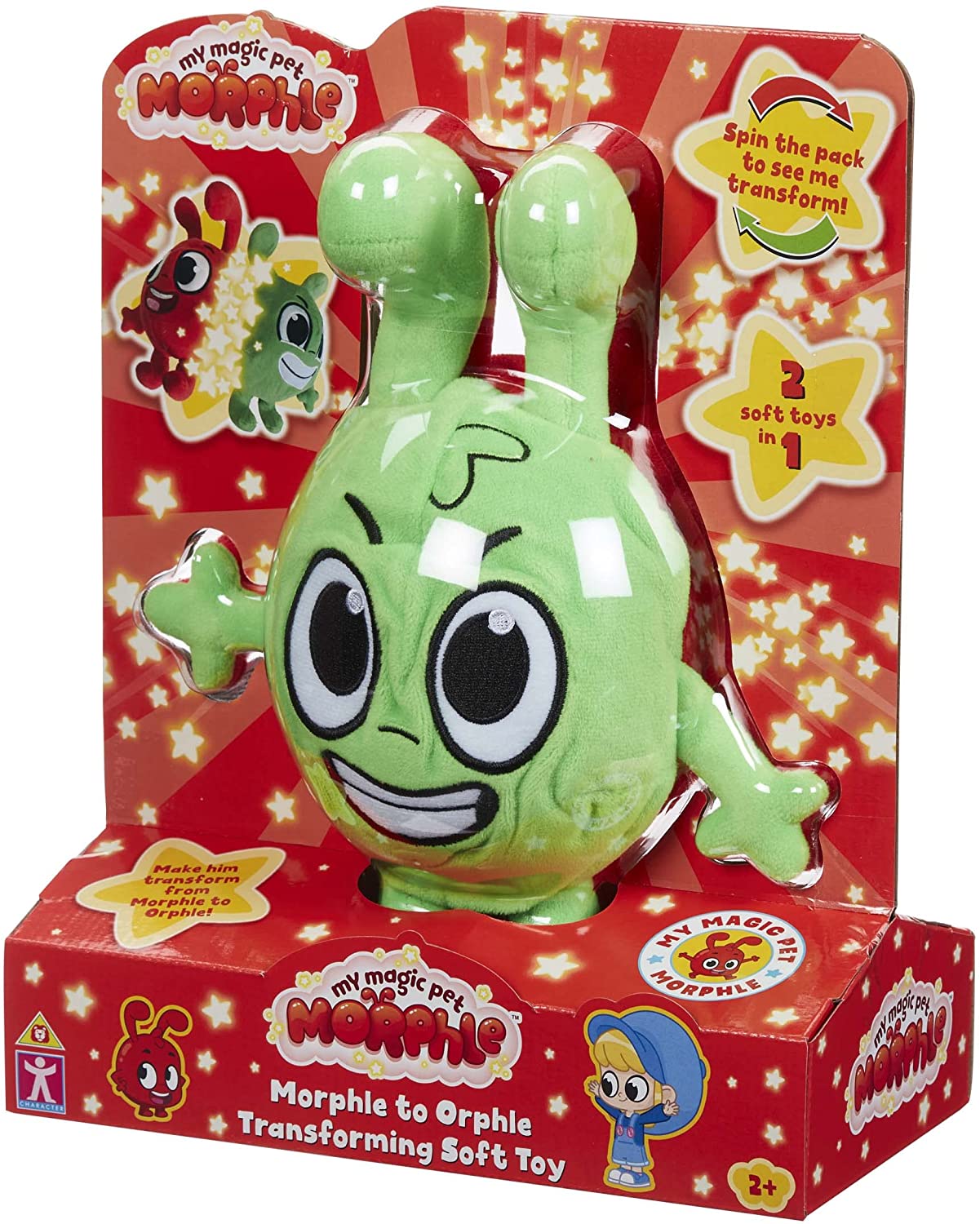 Morphle to Orphle Transforming Soft Toy - 2-in-1 Reversible Plush for Kids