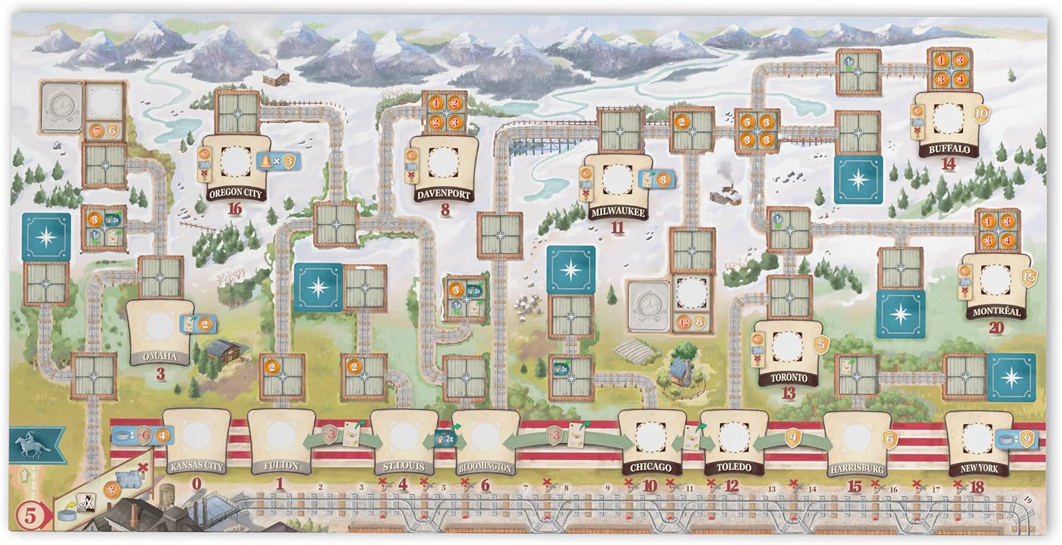 Eggert Spiele Great Western Trail: Rails to the North 2nd Ed Board Game Expansion