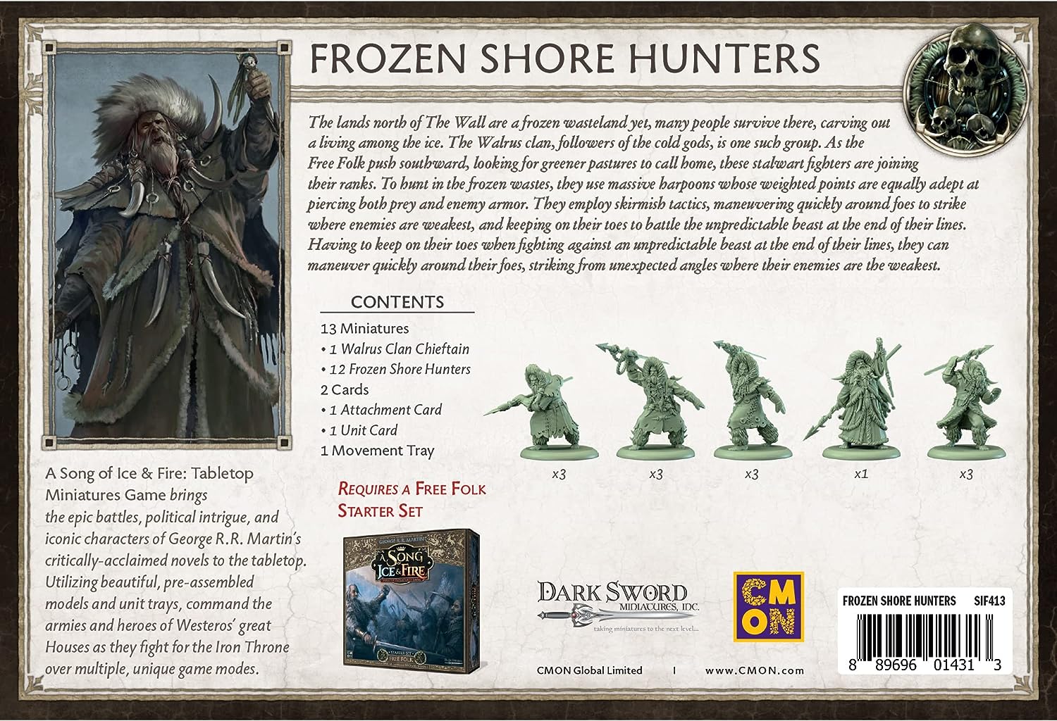 CMON A Song of Ice and Fire Tabletop Miniatures Game Frozen Shore Hunters Unit Box 3