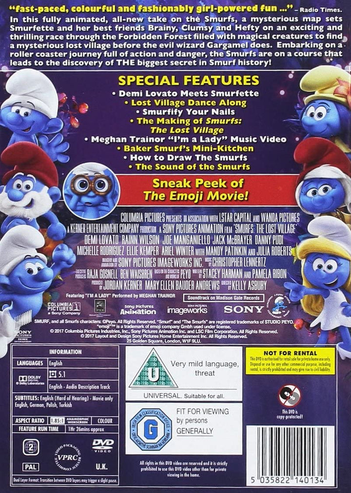 Smurfen: Het verloren dorp [DVD] [2017]