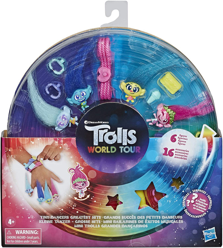 DreamWorks Trolls World Tour Tiny Dancers Greatest Hits 6 figurine da collezione