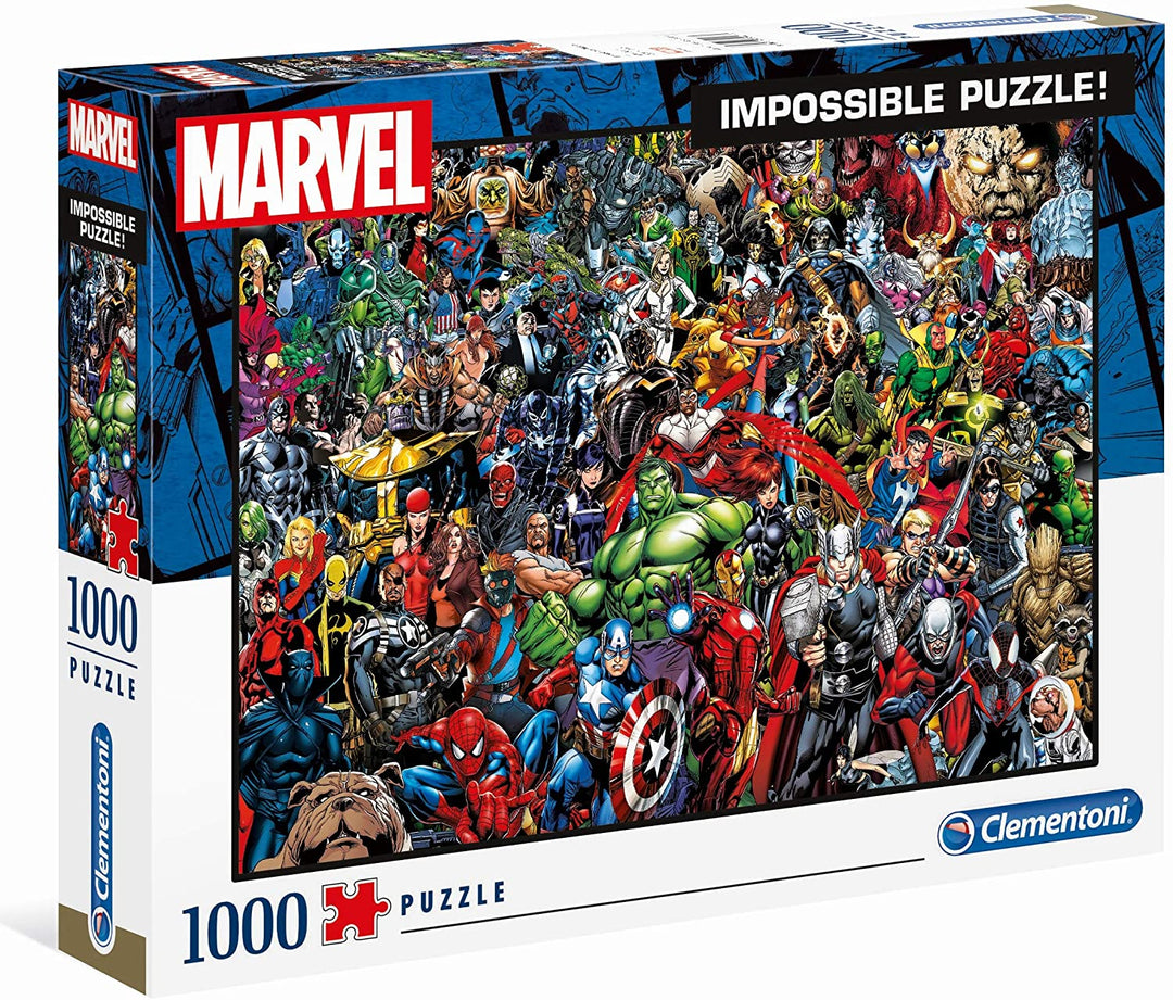 Clementoni 39411 Marvel Other Clementoni-39411-Impossible Puzzle Marvel-1000 Pieces
