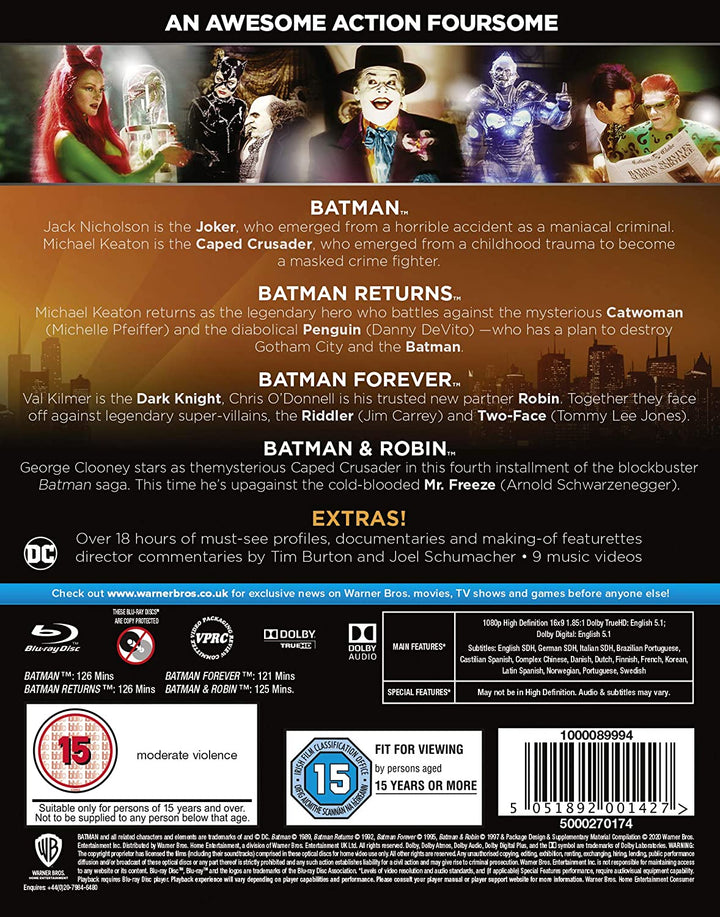 Batman - The Motion Picture Anthology 1989-1997 [Blu-ray] [2005]