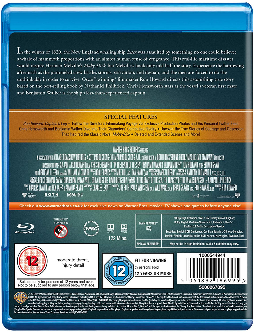 En el corazón del mar [Blu-ray] [2016] [Región libre]