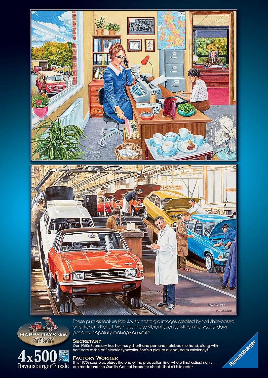 Ravensburger Happy Collection No.6 Nostalgic Work Day Memories 4x 500 Piece Jigsaw Puzzle 5