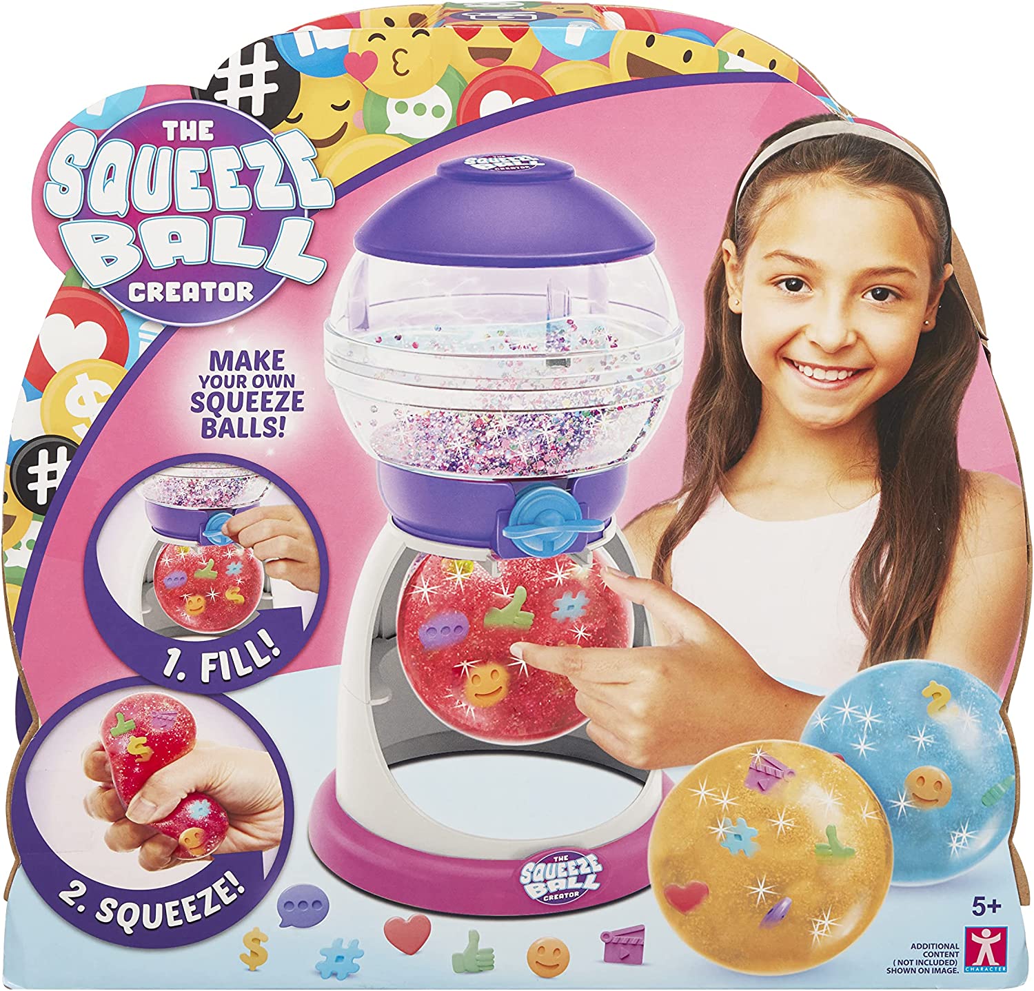Character Options Squeeze Ball Creator – Wiederverwendbares Stressball-Spielset zum Mischen, Füllen und Drücken für Kinder ab 5 Jahren