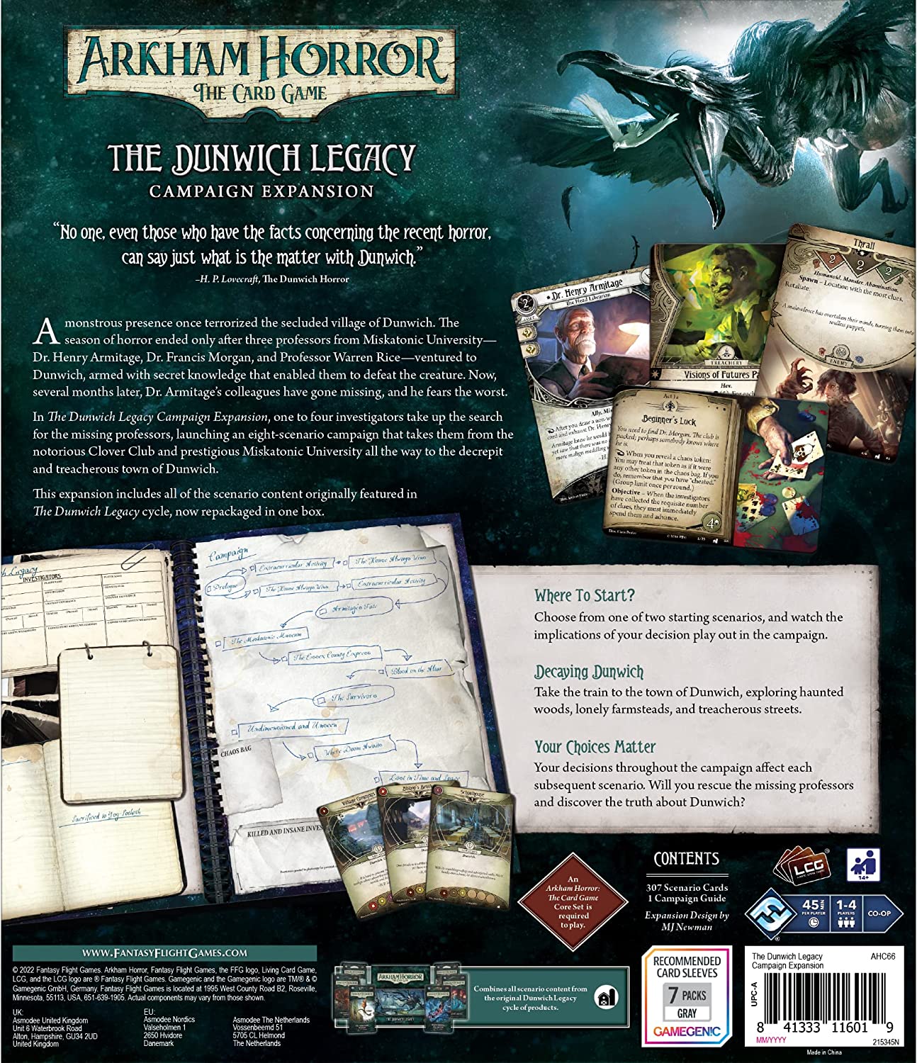 Fantasy Flight Games Arkham Horror: Das Kartenspiel – Erweiterung „The Dunwich Legacy Campaign“ 3