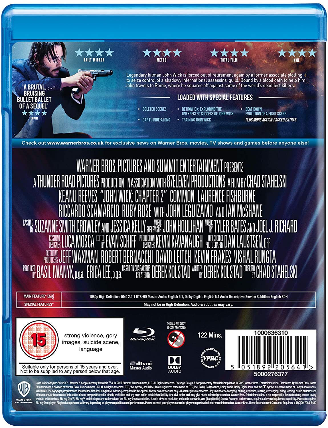 John Wick: Kapitel 2 (2017) – Action-Thriller [Blu-ray]