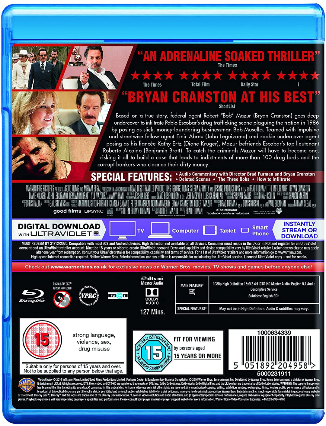 The Infiltrator [Blu-ray + Descarga digital] [2017] [Región gratis]