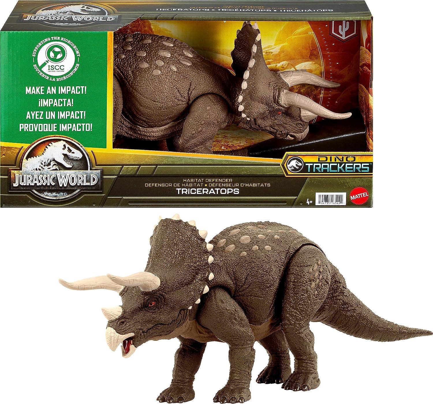Jurassic World Habitat Defender Triceratops - Dinosaur Action Figure